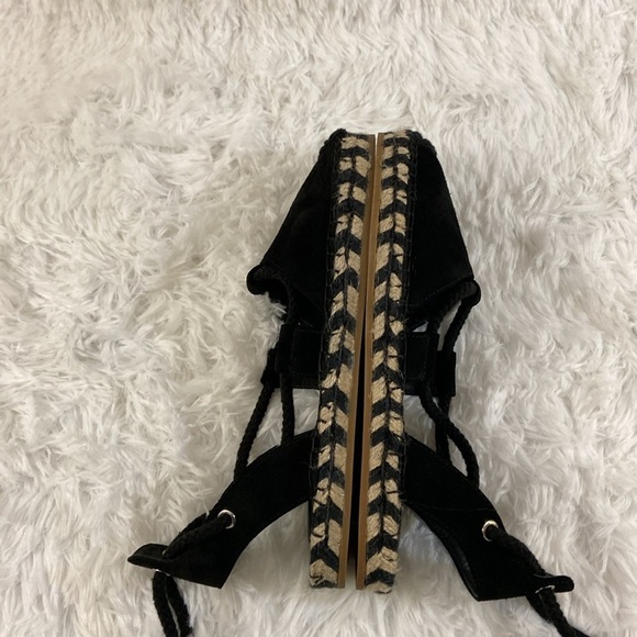 & OTHER STORIES WOMEN FLAT BLACK LACE UP ESPADRILLE SANDALS . SIZE-7 - Picture 5 of 11